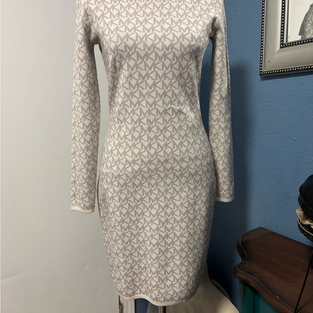 Michael Kors Cream Patterned Dress